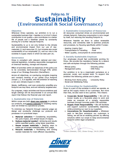 Global Sustainability Policy