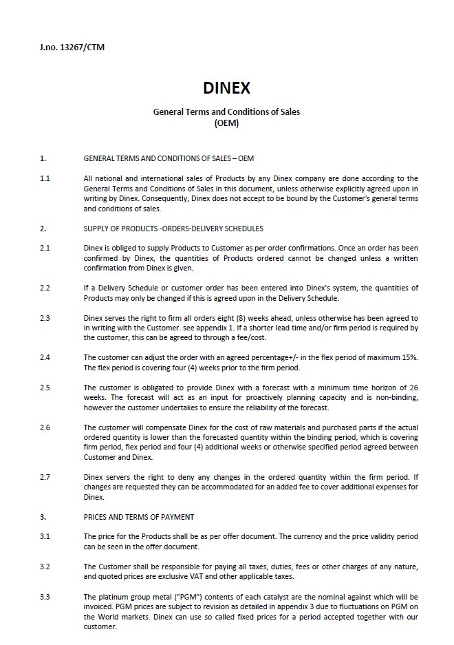 OEM - T&C